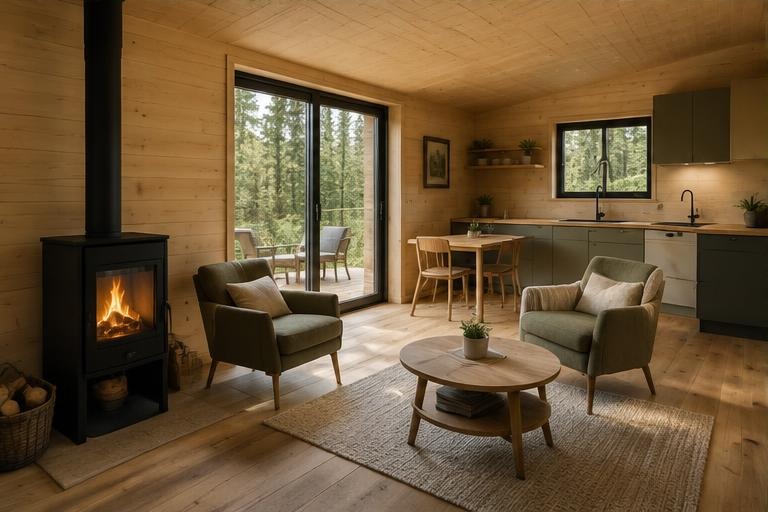 Black Forest Lodge — Living room & kitchenette